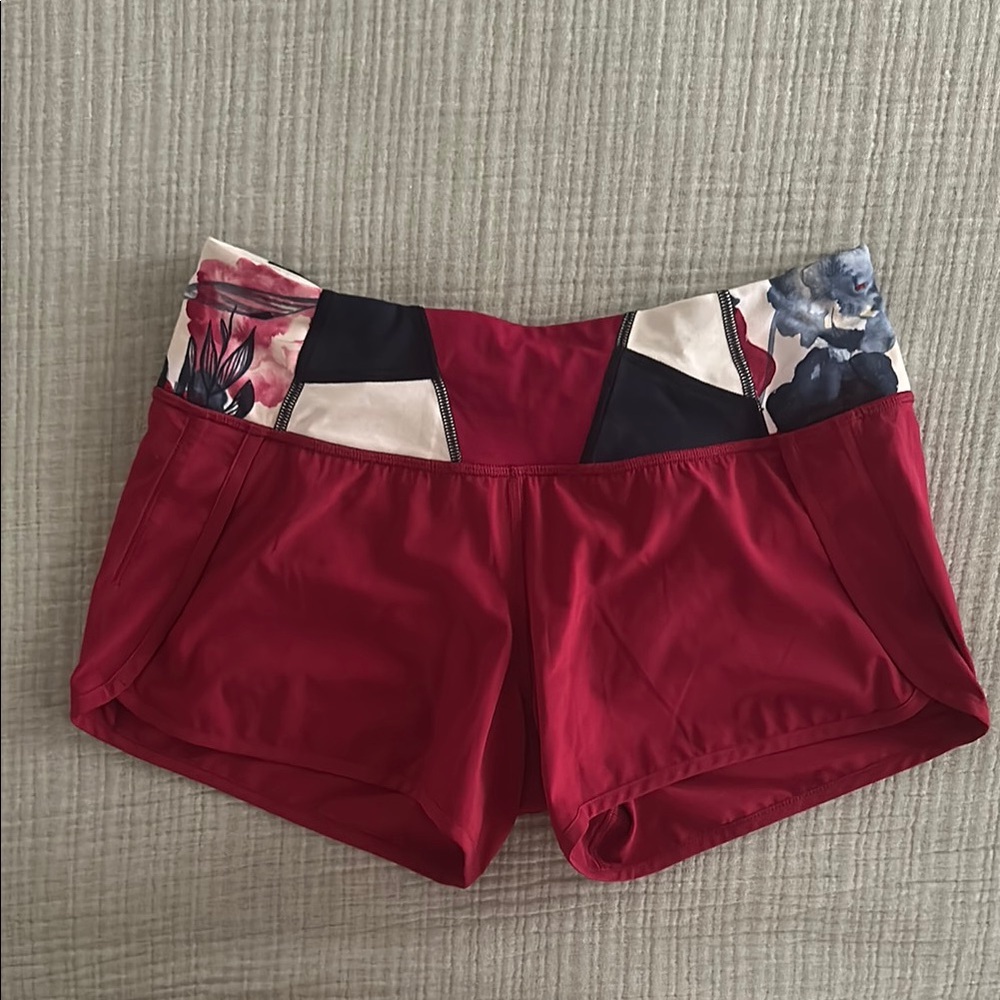 Lululemon Floral Pomegranate Women's Shorts